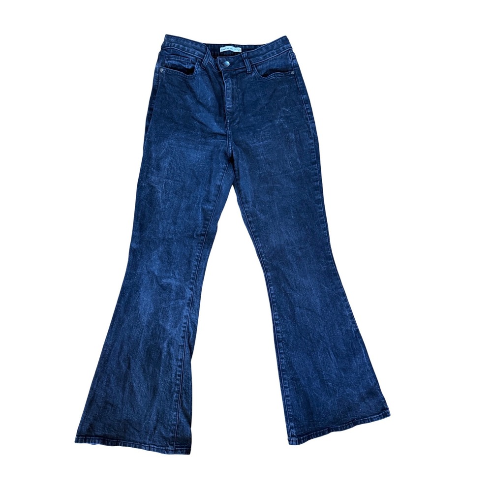 Elizabeth and James high-rise flare black denim jeans